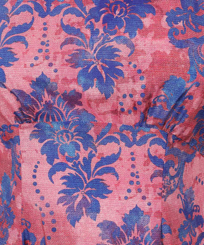Versace Jeans Couture Floral Print Mini Dress In Pink