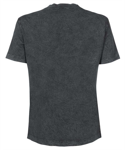 Versace Jeans Couture Embellished Baroque-print T-shirt In Grey