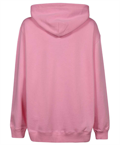 Msgm Cotton Hoodie In Pink