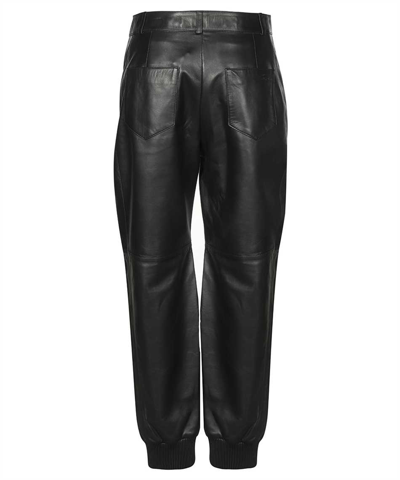Shop Karl Lagerfeld Leather Pants In Black