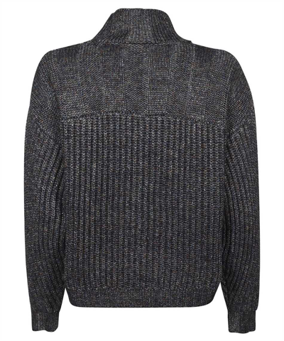 Shop Karl Lagerfeld Turtleneck Sweater In Grey