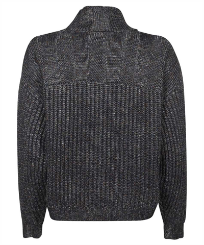 Karl Lagerfeld Kl Monogram Soutache Sweater In Grey