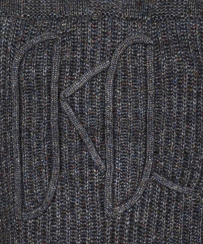 Karl Lagerfeld Kl Monogram Soutache Sweater In Grey