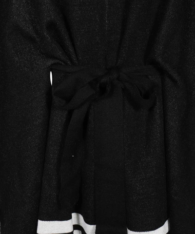 Shop Karl Lagerfeld Turtleneck Poncho In Black