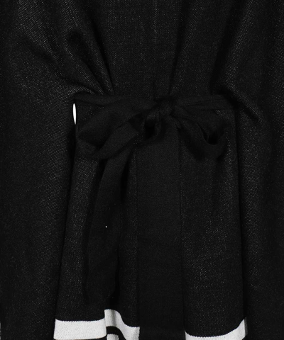 Karl Lagerfeld Turtleneck Poncho In Black