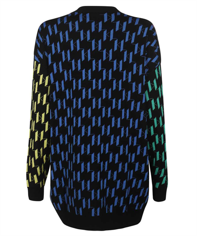 Shop Karl Lagerfeld Long Cotton Cardigan In Multicolor