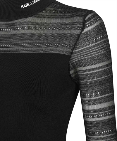 Shop Karl Lagerfeld Turtleneck Sweater In Black