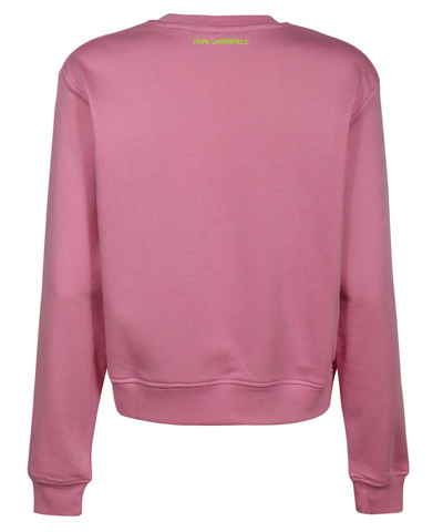 Karl Lagerfeld Woman Sweatshirt Pink Size S Organic Cotton In Pink