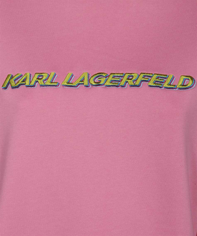 Karl Lagerfeld Woman Sweatshirt Pink Size S Organic Cotton In Pink