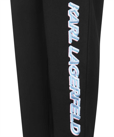 Karl Lagerfeld Future Logo-print Track Pants In Black