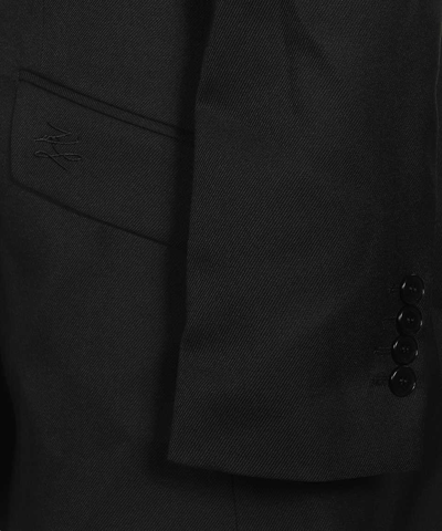 Shop Karl Lagerfeld Double Breasted Blazer In Black