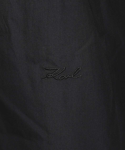 Karl Lagerfeld Logo-print Organic Cotton Shirt In Black
