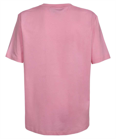 Shop Msgm Cotton T-shirt In Pink