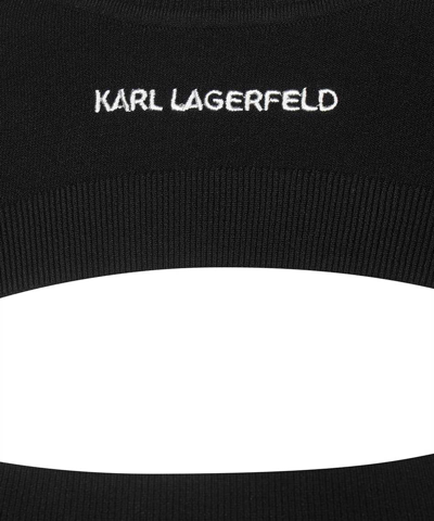 Shop Karl Lagerfeld Knitted T-shirt In Black