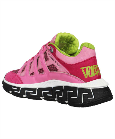 Shop Versace Low-top Sneakers In Pink