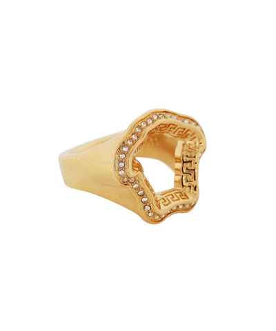 Shop Versace Gold Plated Metal Ring