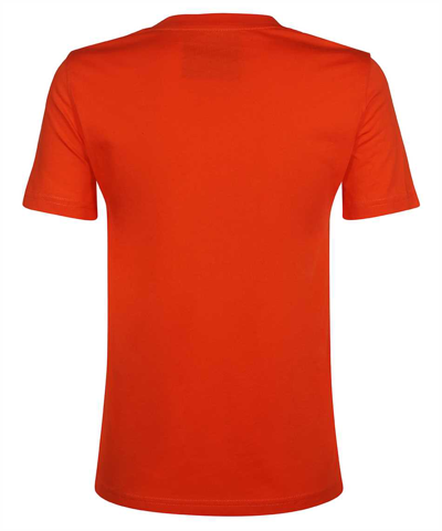 Shop Moschino Logo Crew-neck T-shirt In Red