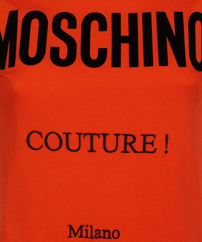 Moschino Item O-neck Short-sleeved T-shirt In Red