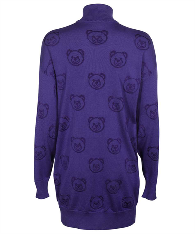 Moschino Virgin Wool Dress In Blue