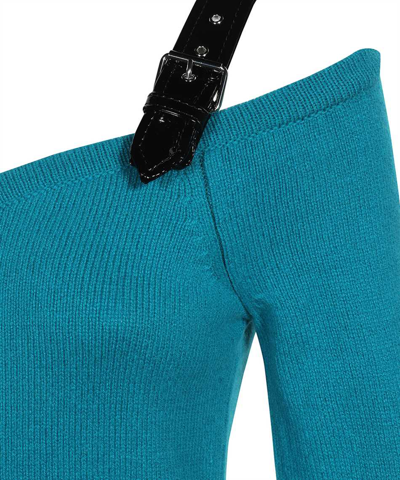 Moschino Wool-blend Dress In Green
