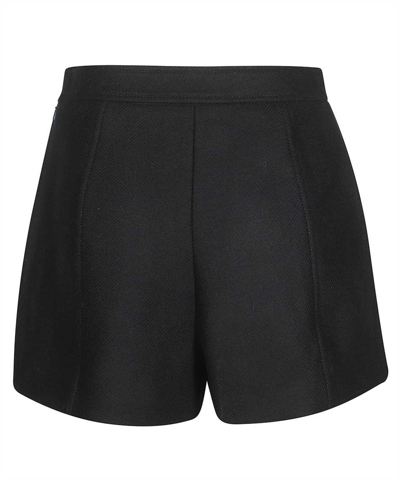 Shop Moschino Wool Shorts In Black