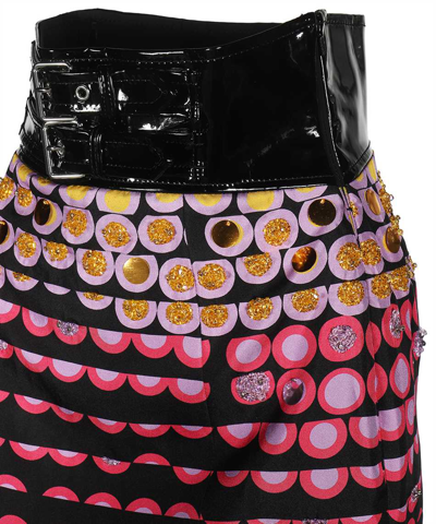 Shop Moschino Pencil Skirt In Multicolor