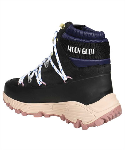 Moon Boot Lace-up Ankle Boots In Blue