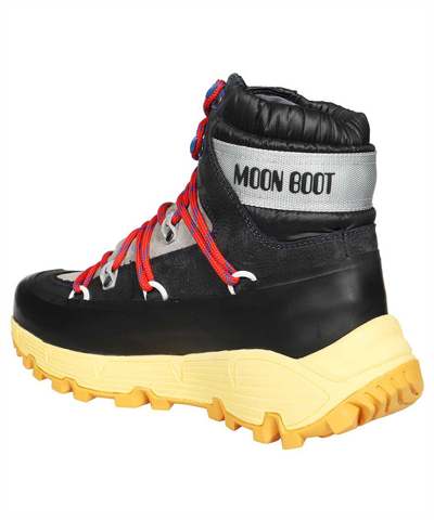Moon Boot Lace-up Ankle Boots In Black
