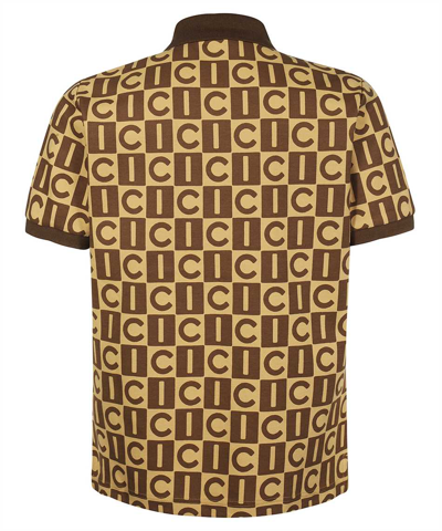 Shop Icecream Short Sleeve Cotton Polo Shirt In Brown