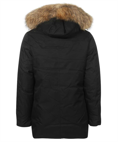 Shop Pyrenex Fur Hood Parka In Black
