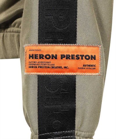 Shop Heron Preston Full Zip Hoodie In Green