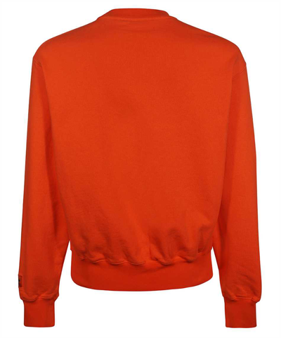 Heron Preston Cotton Crew-neck Sweatshirt In Orange