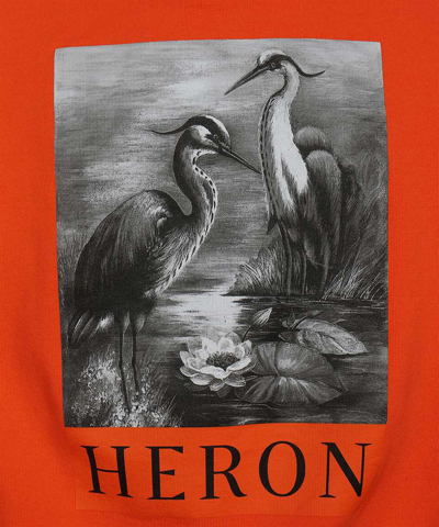 Heron Preston Cotton Crew-neck Sweatshirt In Orange