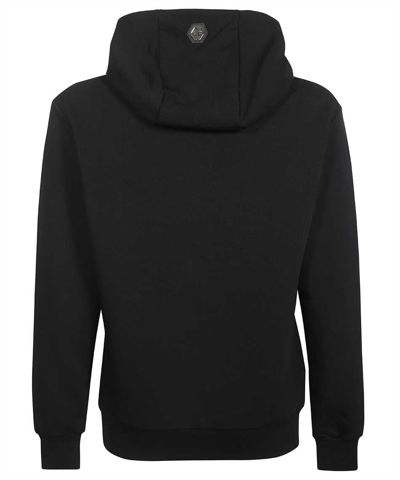 Shop Philipp Plein Cotton Hoodie In Black