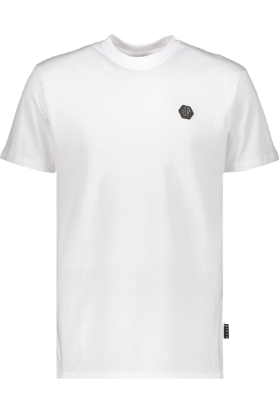 Shop Philipp Plein Cotton T-shirt In White