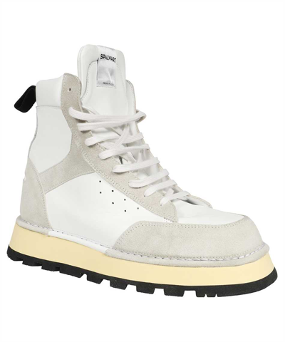 Spalwart Leather Lace-up Boots In White