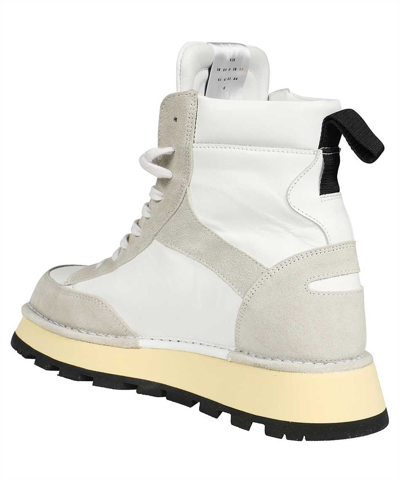 Spalwart Leather Lace-up Boots In White