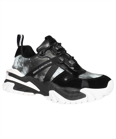 Versace Jeans Couture Panelled Sneakers In Grey
