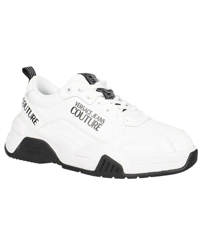 Shop Versace Jeans Couture Low-top Sneakers In White