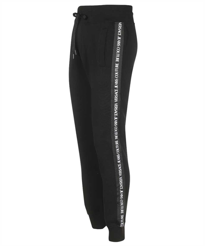 Shop Versace Jeans Couture Logo Print Sweatpants In Black