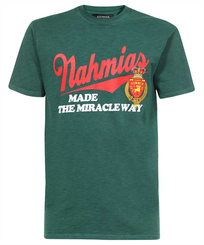 Shop Nahmias Printed Cotton T-shirt In Green