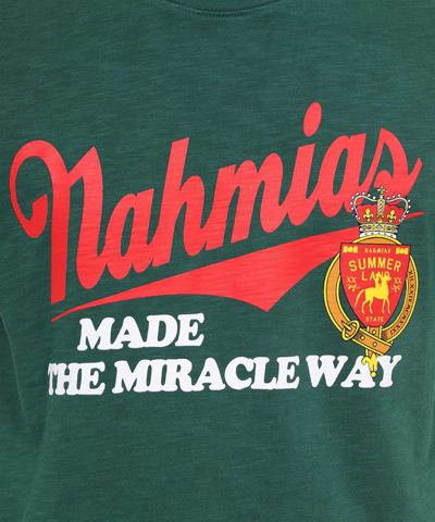Shop Nahmias Printed Cotton T-shirt In Green