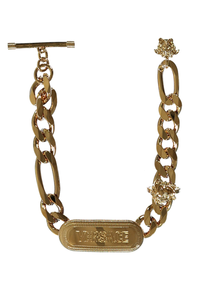 Shop Versace Medusa Pendant Chain Bracelet In Gold