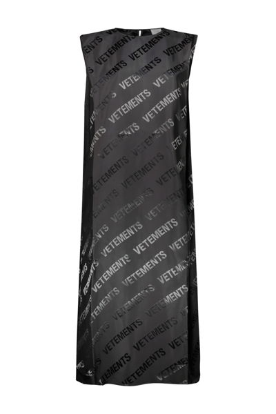 Vetements Monogram Summer Dress In Black