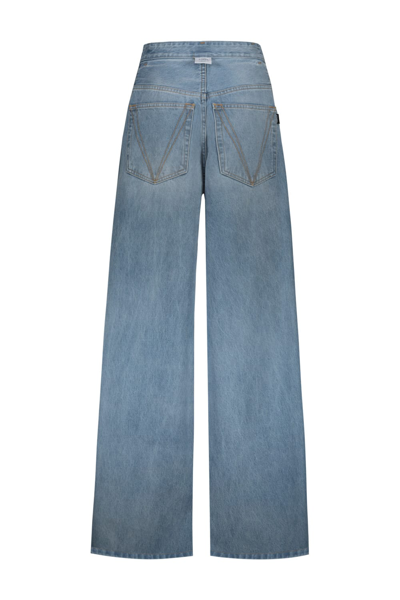 Shop Vetements Inside-out Baggy Jeans In Blue