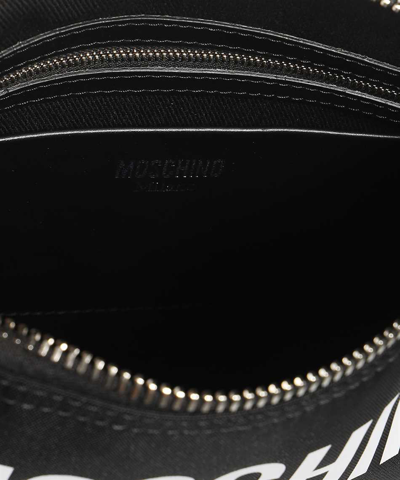 Shop Moschino Messenger Bag With Logo In Black