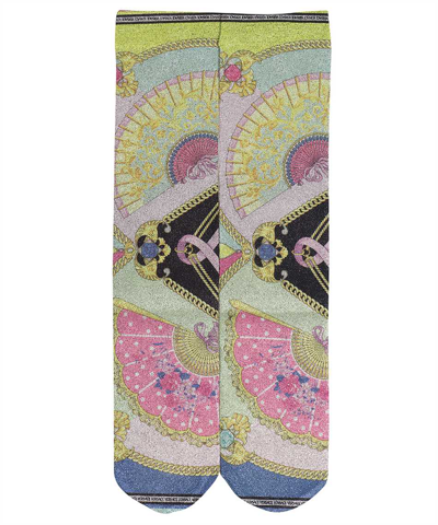 Shop Versace Socks In Multicolor