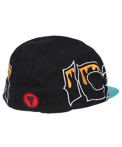 Shop Icecream Baseball Hat With Flat Visor In Black