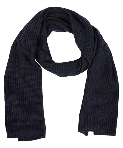 Shop Pyrenex Ribbed Knit Scarf In Blue