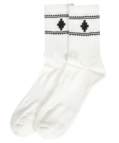 Shop Marcelo Burlon County Of Milan Cotton Socks With Logo In White